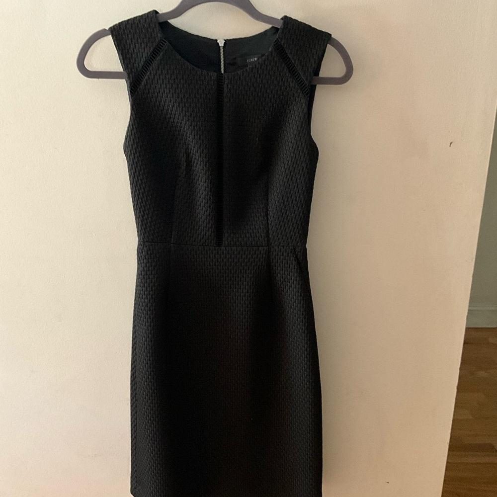 JCrew black slight A-line dress